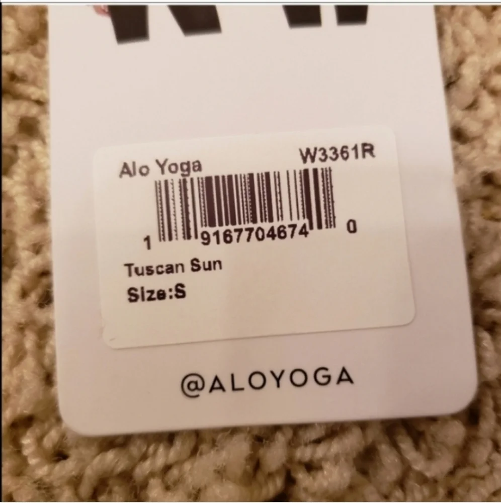 Alo Yoga Low Key Wide Sleeve Hoodie Size Small Tuscan Sun NWT